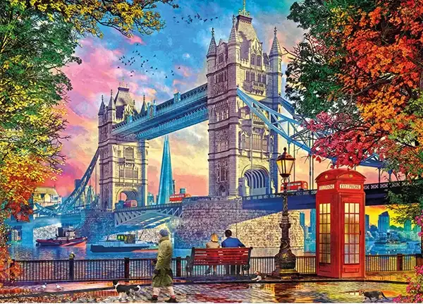 Clearing Skies Over Tower Bridge palapeli 1000 palaa on brittiläisen Gibsonsin maisemapalapeli Lontoosta.