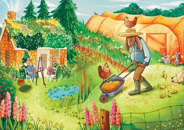 Childhood garden -palapeli 1000 palaa on ranskalaisen Trevellen valmistama puutarhapalapeli.