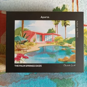 Aparté Palm Springs Oasis 1000 palan palapeli, jossa arkkitehtuurisesti upea kalifornialainen talo. Maisemapalapeli