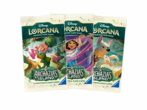 Disney Lorcana Archazia's Island booster pack on Disney Lorcana strategiakorttipeli