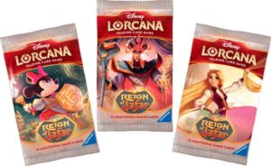 Disney Lorcana Reign of Jafar booster pack on Disney Lorcana strategiakorttipeli