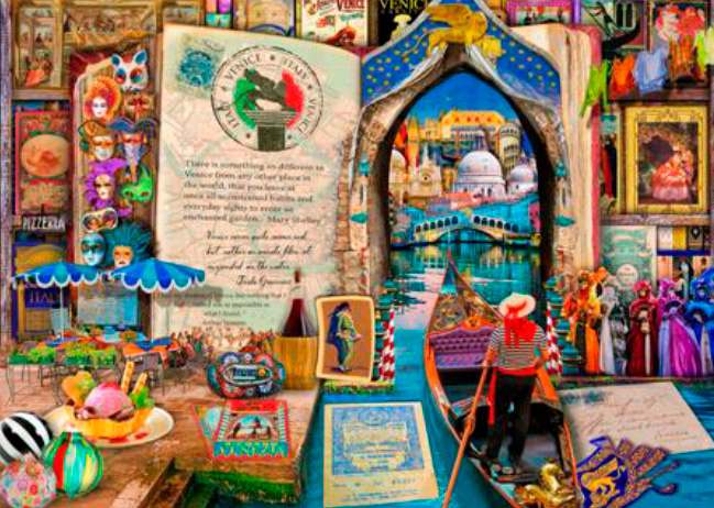 Schmidt Memories of Venice palapeli 1000 palaa on Aimee Stewartin kuvittama Venetsia-palapeli, Schmidt palapeli