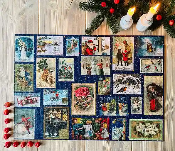 Penny Puzzle Ye Old Christmas Greetings palapeli 1000 palaa on tanskalaisen Penny Puzzlen joulupalapeli.