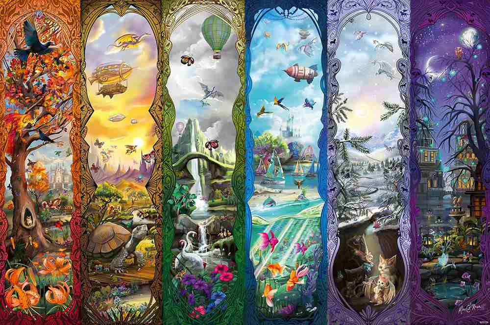 The Six Portals 7000 palan palapeli Fantasy on Rose Catherine Khan'n kuvittama fantasiapalapeli. 7000 palaa