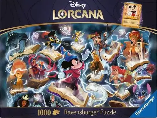 Glimmers of the Realm Steel palapeli 1000 palaa on Ravensburgerin syksyn 2025 uutuus Disney Lorcana -palapeli.