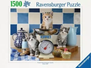 Kittens in the Kitchen palapeli 1500 palaa on Ravensburgerin kissapalapeli, jossa kissanpennut