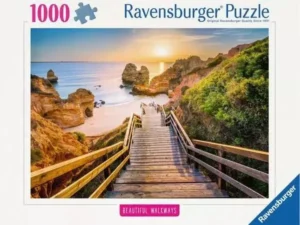 Stairway to Camilo Beach Portugal palapeli 1000 palaa on Ravensburgerin Beautiful Walkways -sarjaa. maisema palapeli