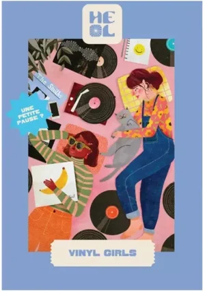 Vinyl Girls palapeli 99 palaa on Heol'n 99 palan minipalapeli vinyylilevyjä kuuntelevista tytöistä.