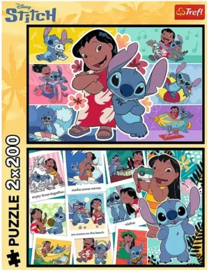 Disney The Happy life of Stitch palapelit 200 palaa on Trefl'n Lilo & Stitch -palapelit