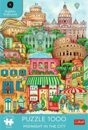 Midnight in Rome palapeli 1000 palaa on värikäs kaupunkikuva Roomasta.