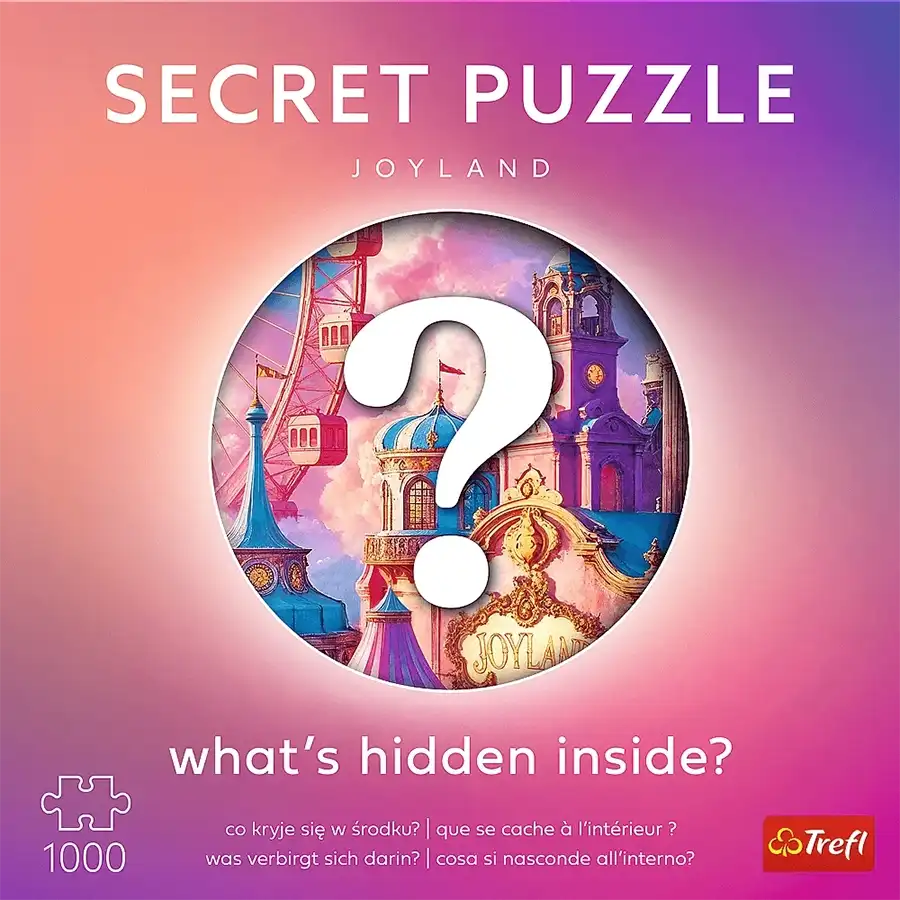 Secret Puzzle Joyland palapeli kuuluu Treflin Premium Plus Quality ‑sarjaan ja Secret Puzzle ‑konseptiin