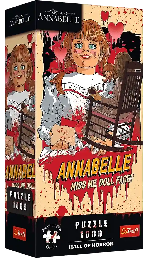Trefl Hall of Horror: Annabelle on 1000 palan palapeli, joka kuuluu Treflin synkkään ja yksityiskohtaiseen Hall of Horror ‑sarjaan