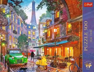 Café in Paris palapeli kuuluu Treflin Premium Plus Quality ‑sarjaan ja Tea Time ‑kokoelmaan Pariisi 500 palan palapeli