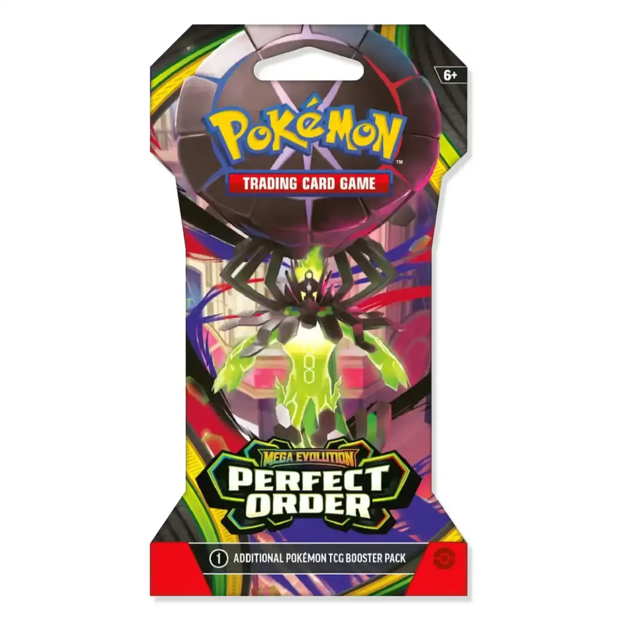 Pokémon TCG: Mega Evolution – Perfect Order Sleeved Booster Pack on yksittäinen Pokémon‑keräilykorttipelin boosteripakkaus