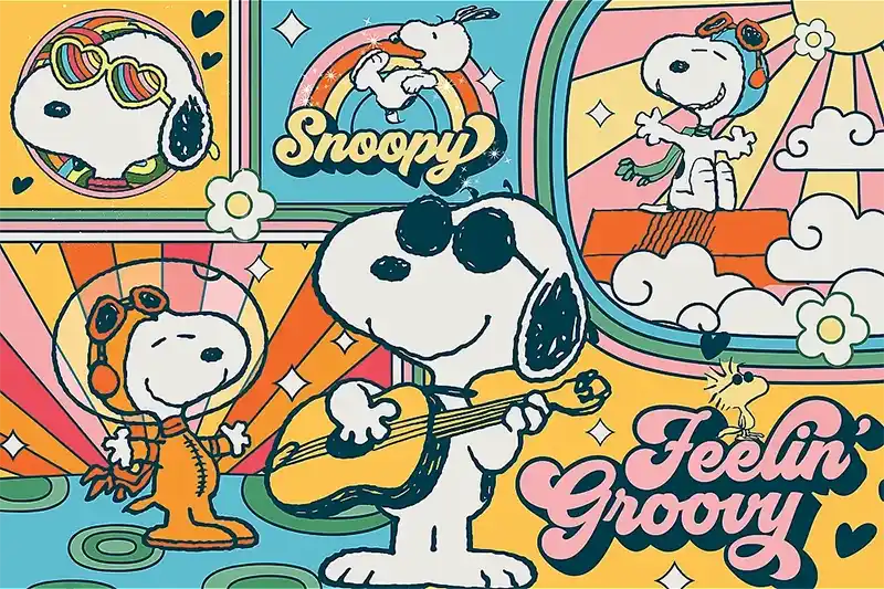 The Funny world of Peanuts palapeli on 300 palan palapeli, joka sopii helppoa ja nopeasti valmistuvaa koottavaa etsivälle.