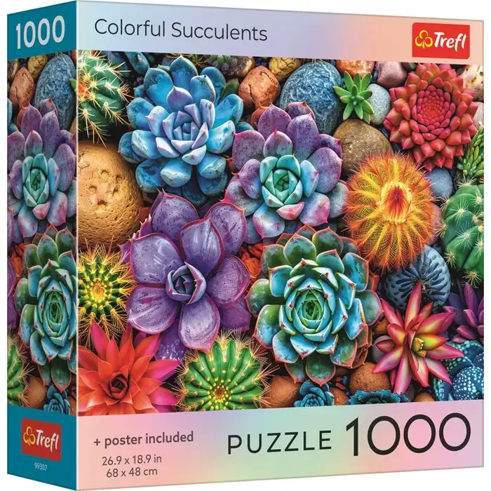 Trefl Colorful Succulents palapeli 1000 palaa - Image 2