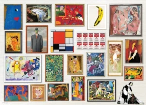 Modern art masterpieces palapeli, modernin taiteen klassikot palapeli